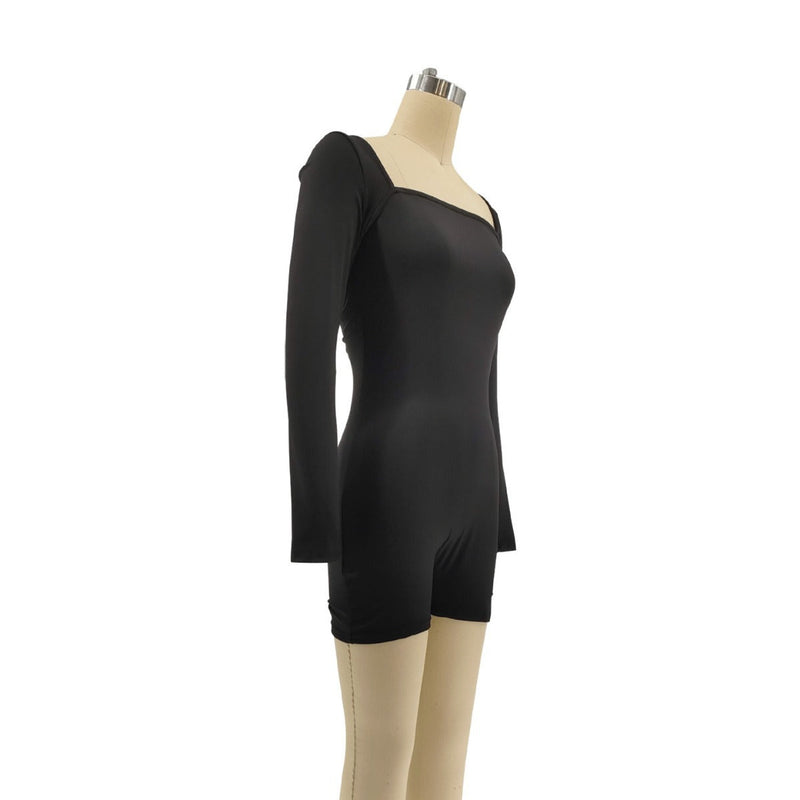 Clothing Pure Black Dress Jumpsuit Thick