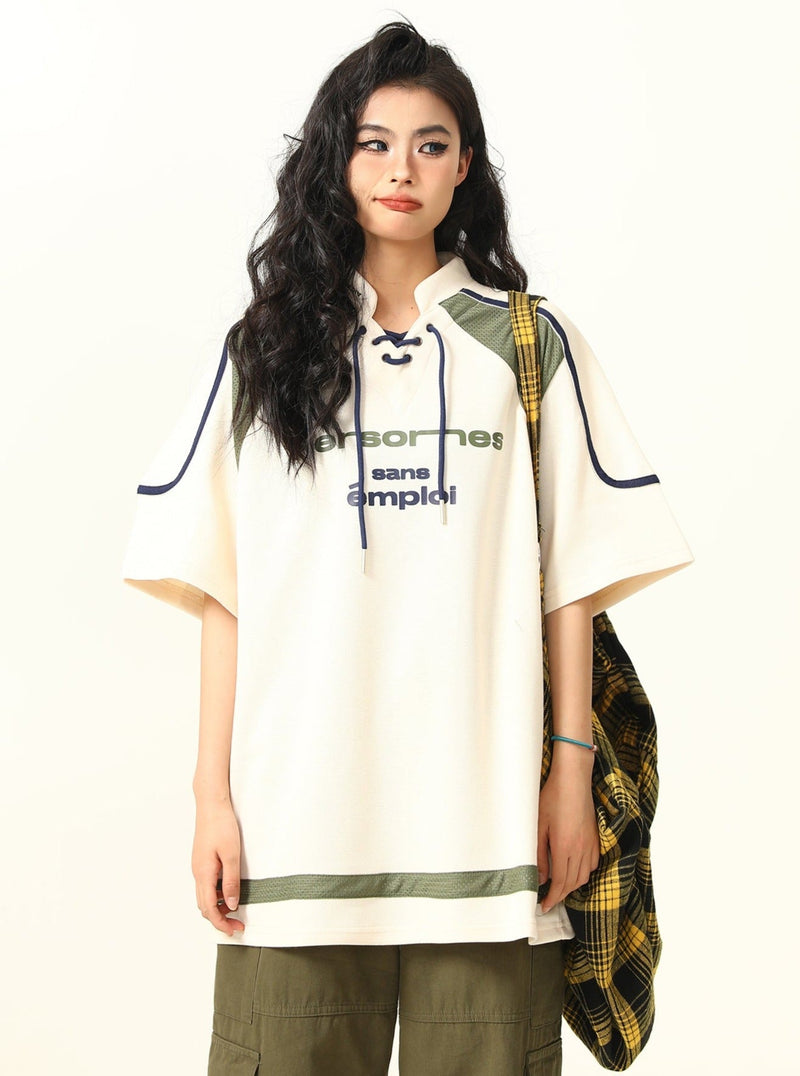 Sport Lace Mesh American T-shirt