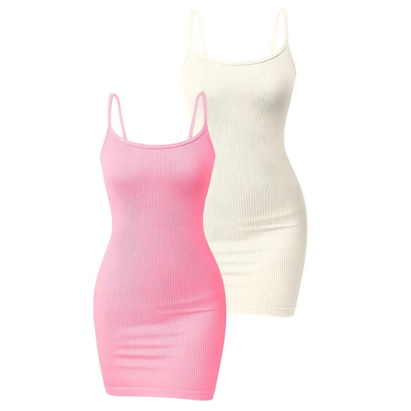 Clothing Dress Rib Sleeveless Tight Braces Coat Dress