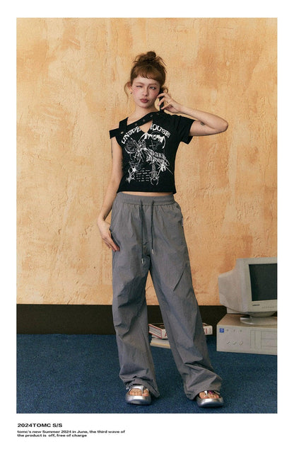 Ezek Wide-leg Drawstring Lounge Pants - Relaxed Fit Trousers With Pockets