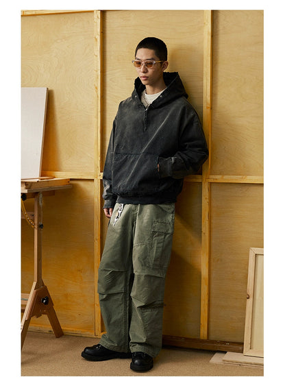 Multi-pocket Retro Patchwork Cargo Pants