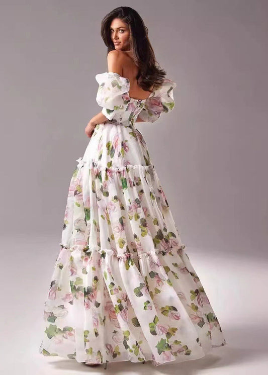 Rosalie Charm - Off-shoulder Maxi Dress