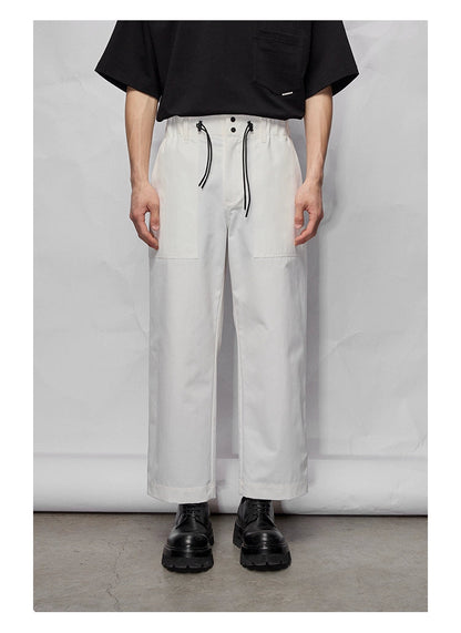 Wide Relaxed Straight-cut Cropped/mid-length Pants
