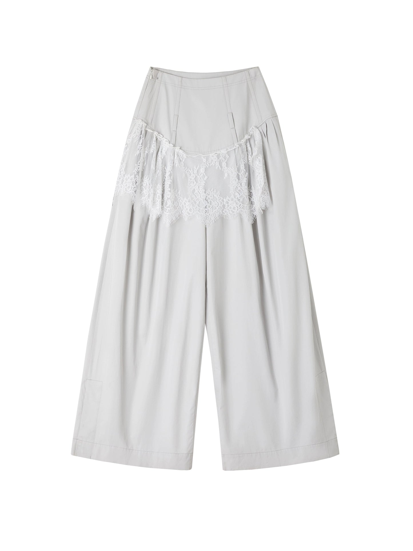 Pleated Cotton Wide-leg Palazzo Pants