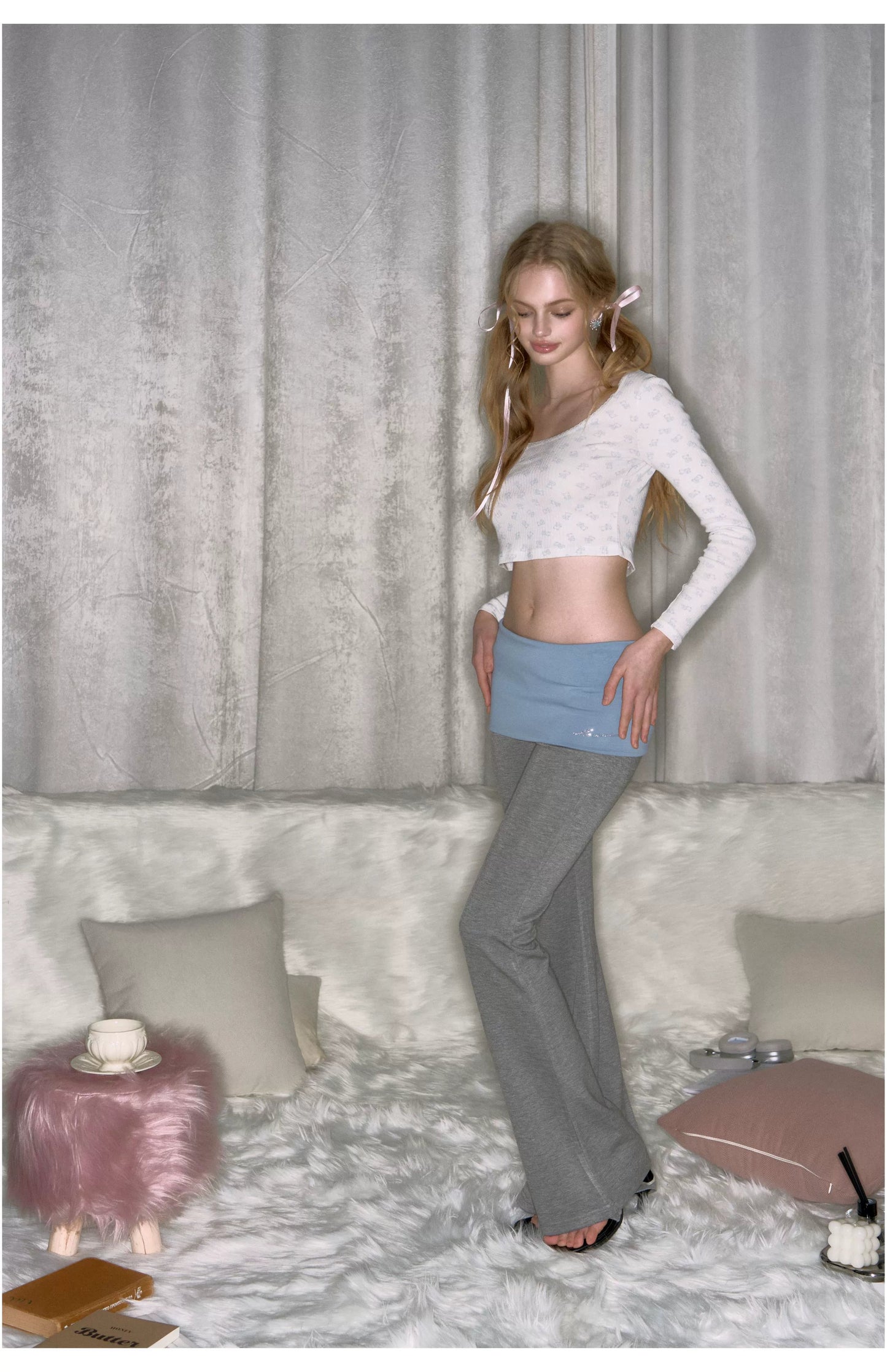 Low-rise Slim Fit Micro Flare Yoga Pants
