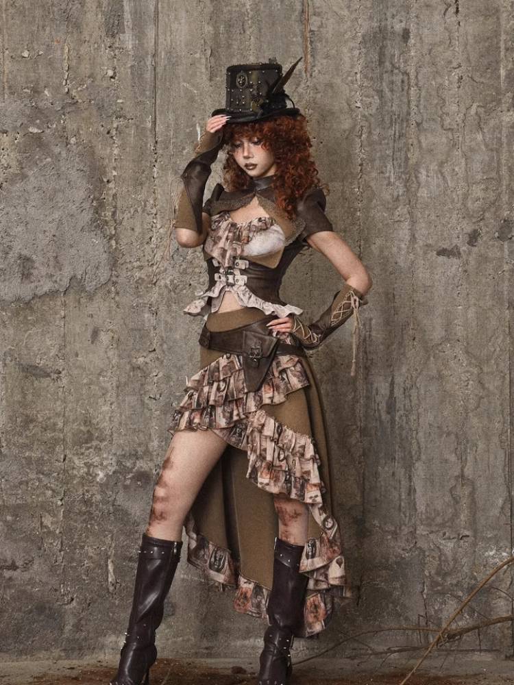 Ruffle Bustle Skirt