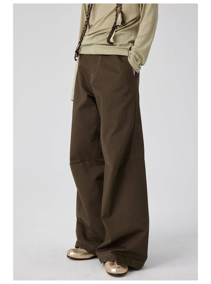 Wide Leg Brown Flared Pants