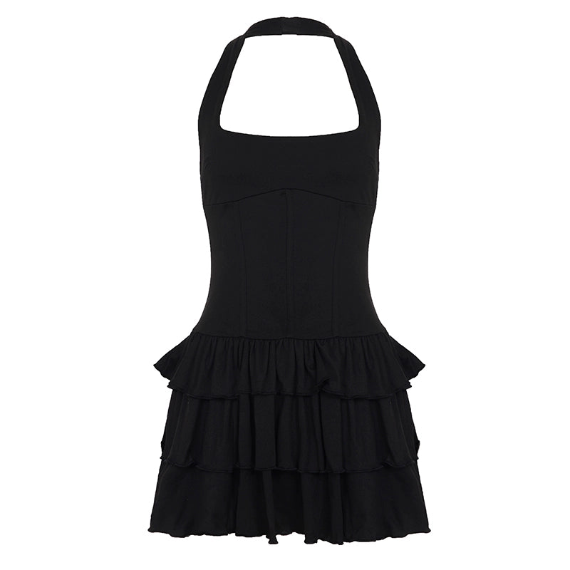 Aziya Halter Pleated Mini Dress