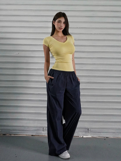 Low-rise Wide-leg Athletic Cargo Pants