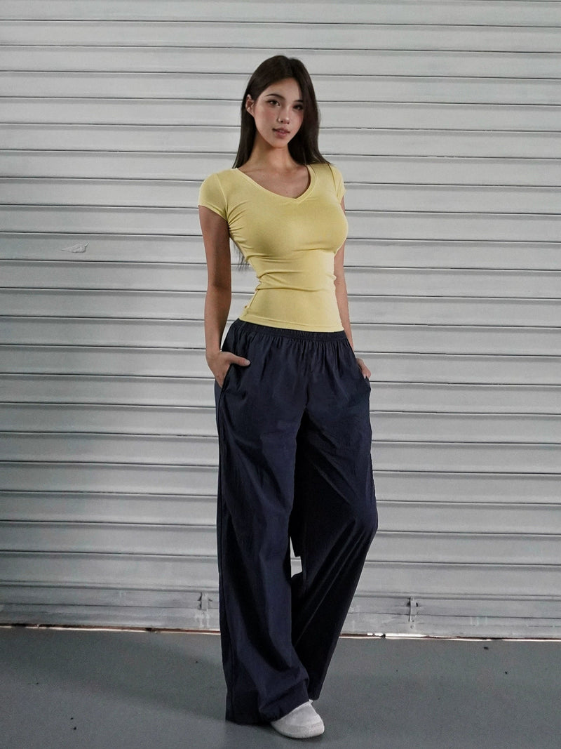 Low-rise Wide-leg Athletic Cargo Pants