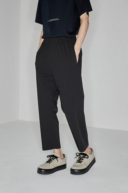 Side Seam-free Elastic Waist Cropped Pants