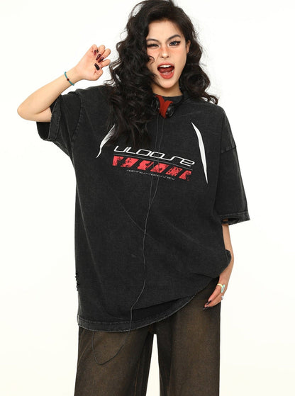 Uloose Distressed Oversized T-shirt
