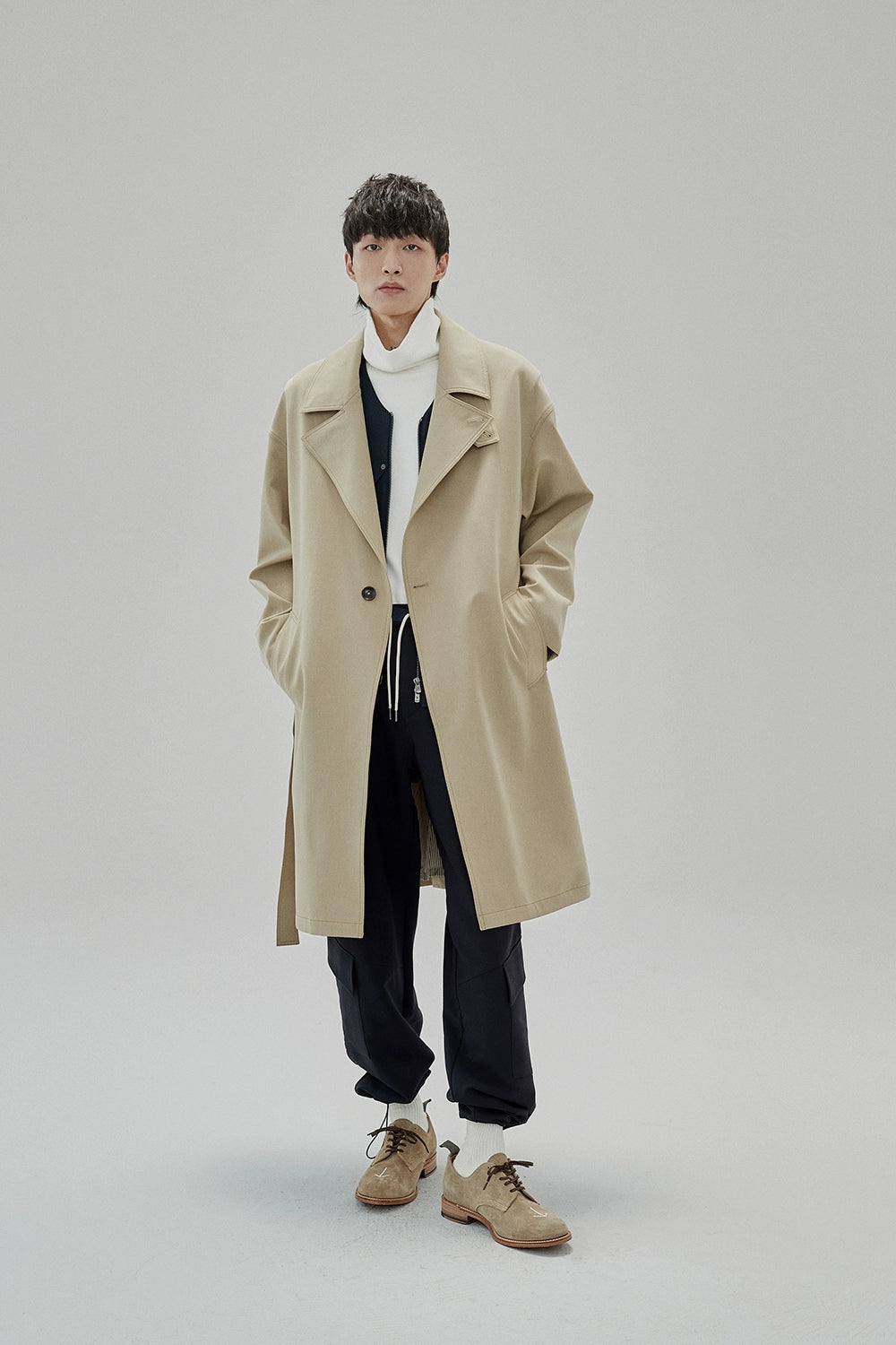 Draping Drawstring Cargo Pants