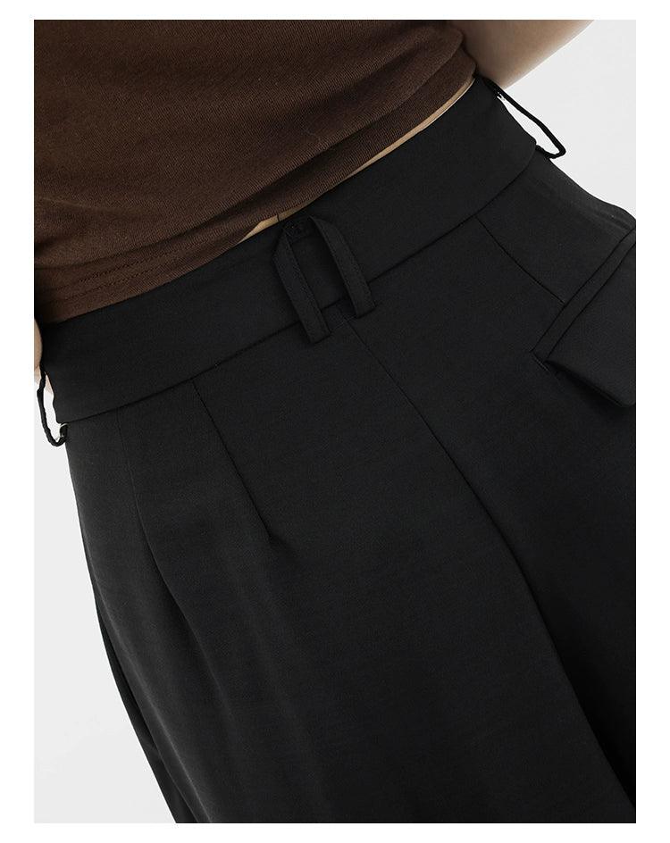 Dramatic Noir Wide-leg Palazzo Pants