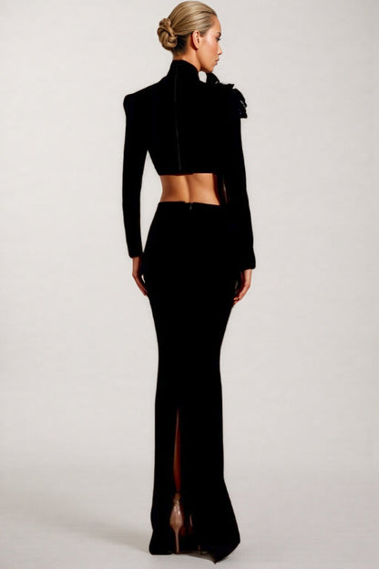 Calia High Neck Top Maxi Dress Two-piece Set