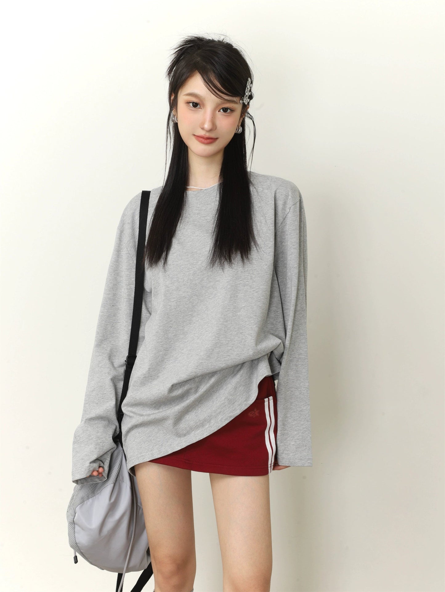 Color Loose Long Sleeve T-shirt