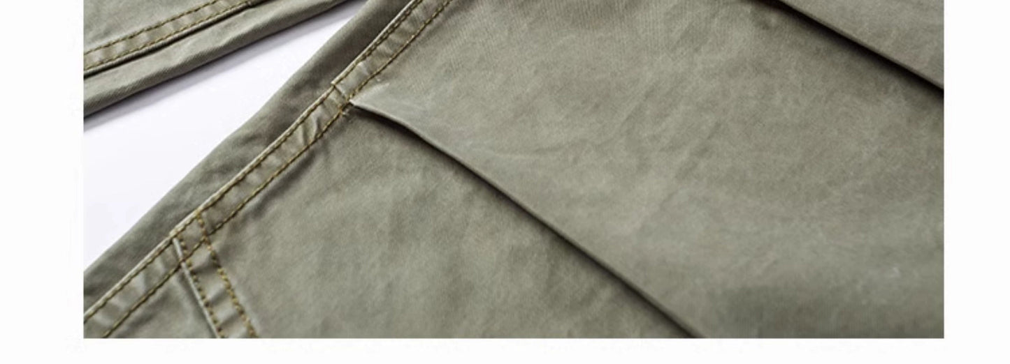 Multi-pocket Retro Patchwork Cargo Pants