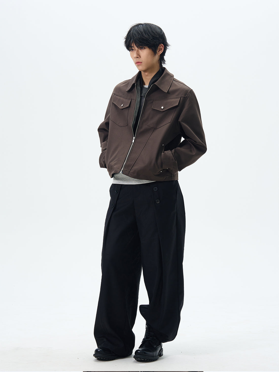 Black Oversized Cargo Wide Leg Pants