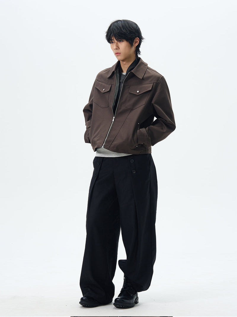 Black Oversized Cargo Wide Leg Pants