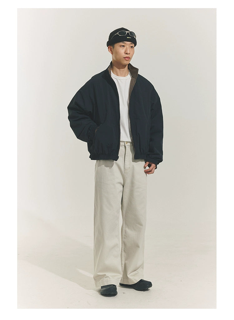 Wide-leg Straight Pantsx