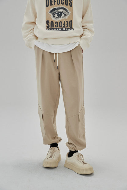 Draping Drawstring Cargo Pants