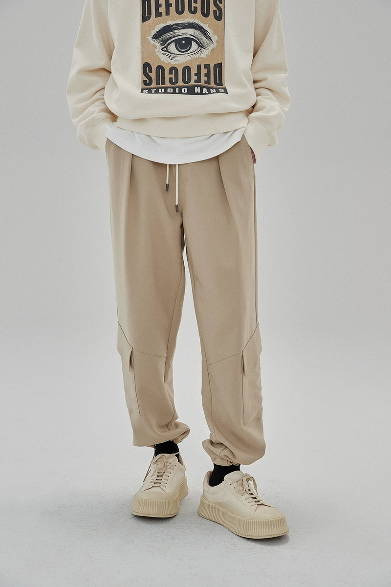 Draping Drawstring Cargo Pants