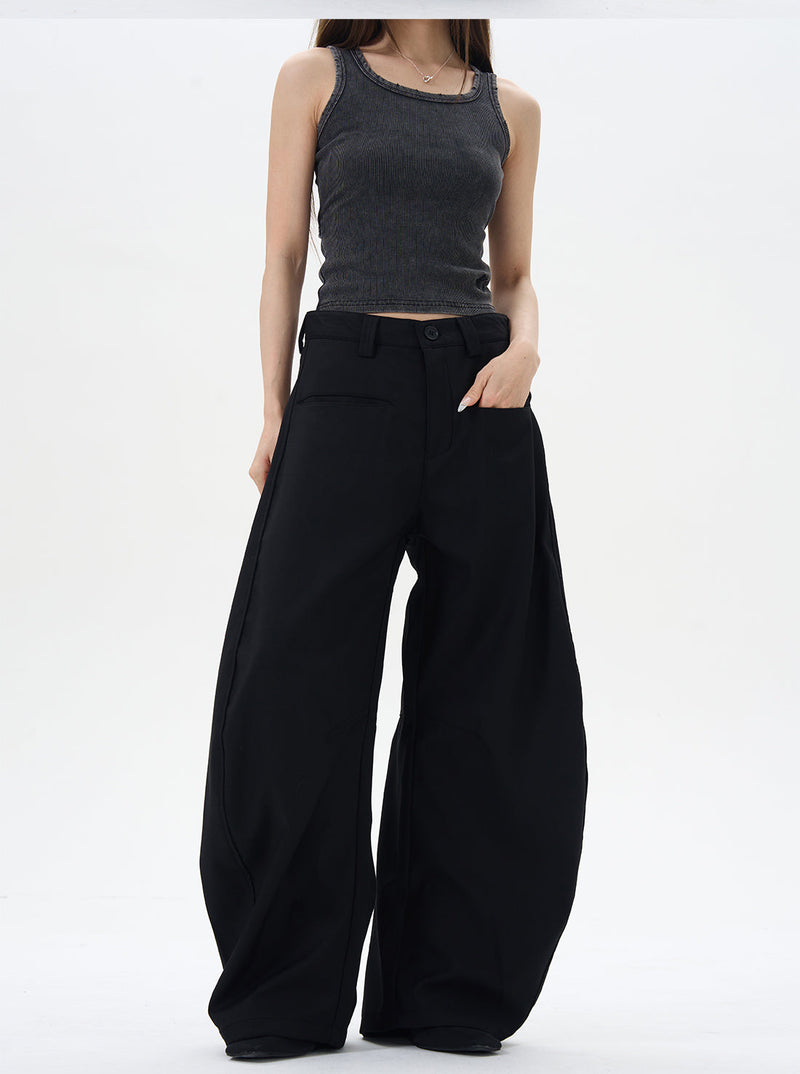 Black Wide-leg Palazzo Pants