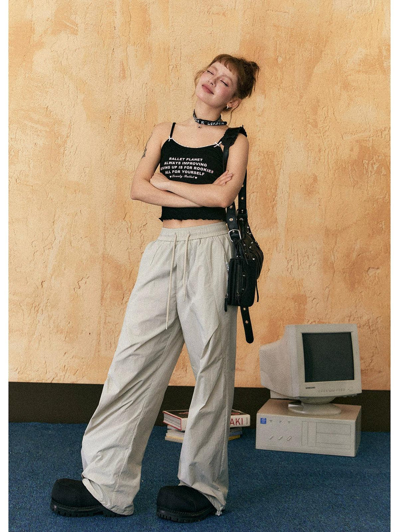 Ezek Wide-leg Drawstring Lounge Pants - Relaxed Fit Trousers With Pockets