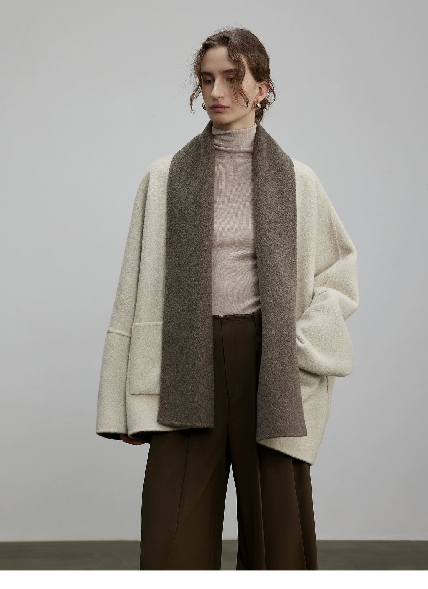 Two-tone Reversible Wool Cardigan