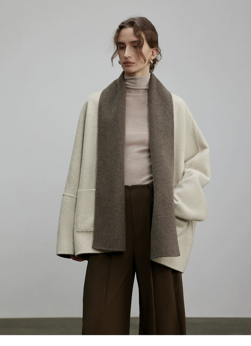 Two-tone Reversible Wool Cardigan