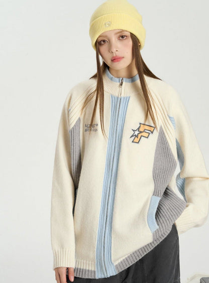 Street Racing Stitched Sweater Coat