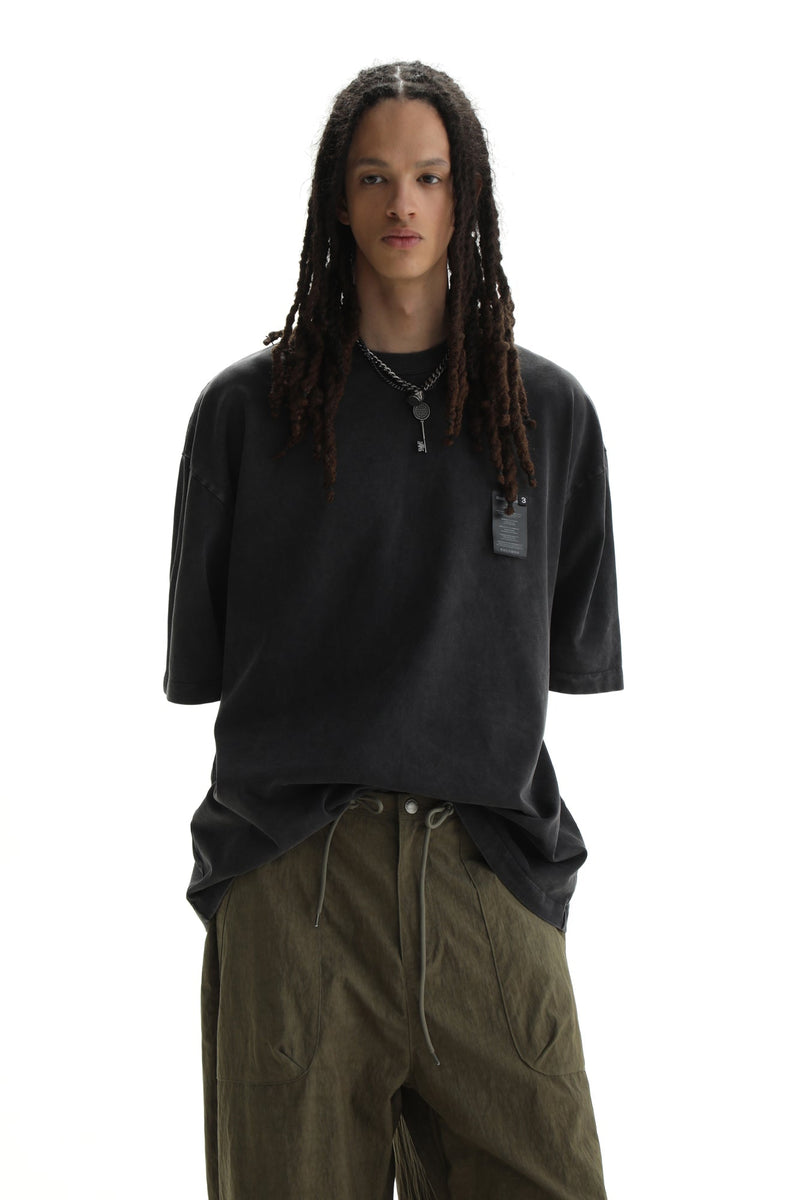 Regular & Cropped T-shirt With Washed Signs Graphic