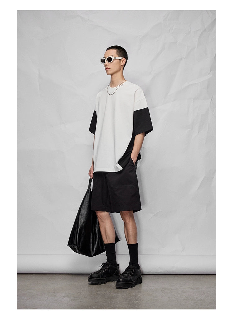 Wide Relaxed Straight-cut Cropped/mid-length Pants