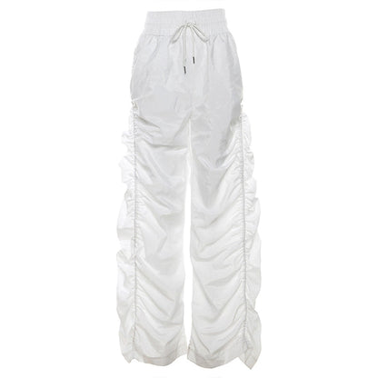 High-waist Pleated Wide-leg Pants
