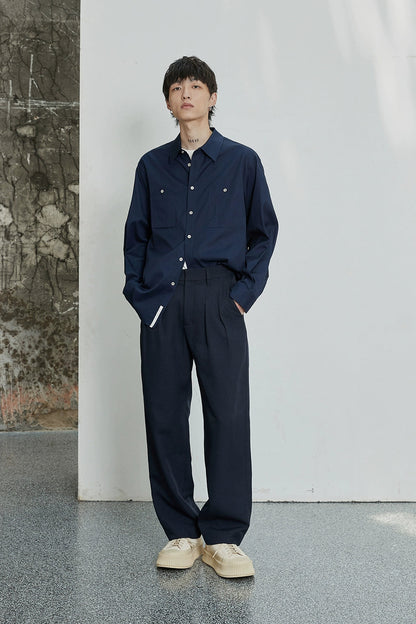 Classic Double-pleated Dress Pants