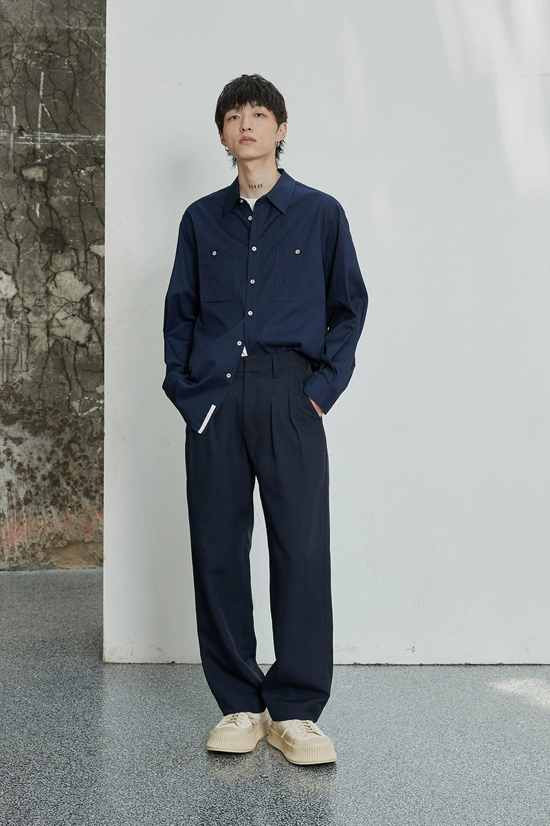 Classic Double-pleated Dress Pants