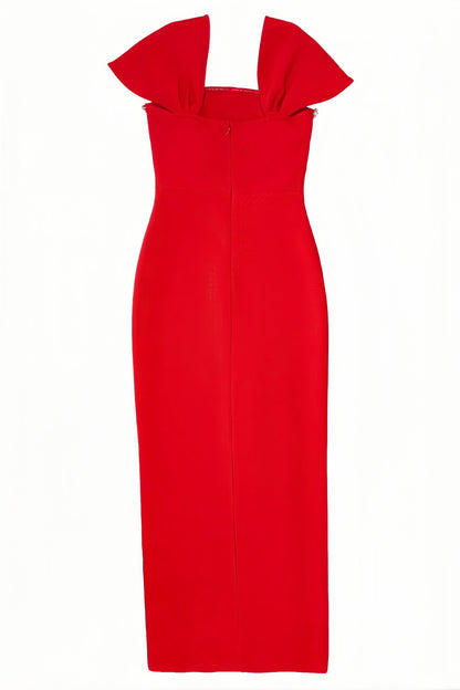Kora Red Bandage Maxi Dress