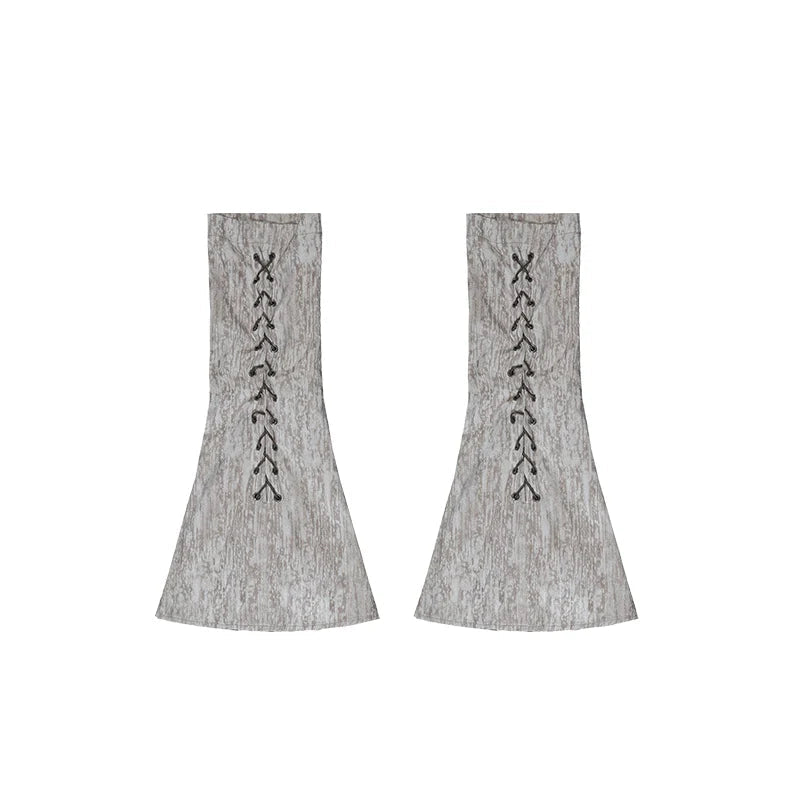 Ariadnaw Grunge Layered Mini Skirt With Matching Leg Warmers - Gray/black ()