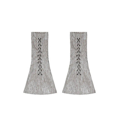 Ariadnaw Grunge Layered Mini Skirt With Matching Leg Warmers - Gray/black ()