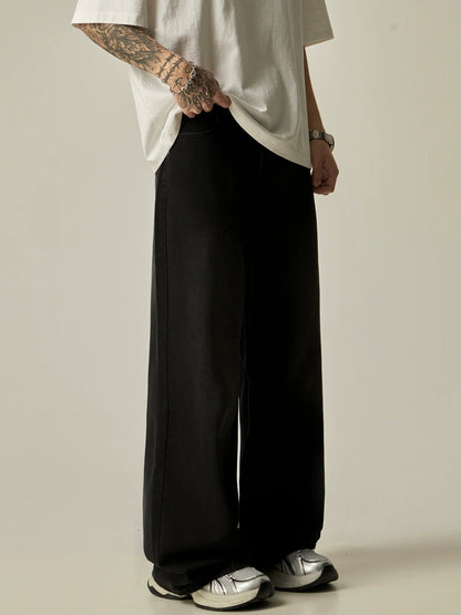 Wide-leg Relaxed Fit Denim Pants