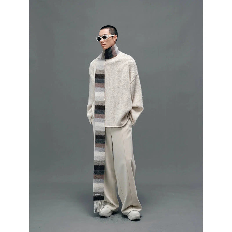 Lined Sweater With Drop Shoulder