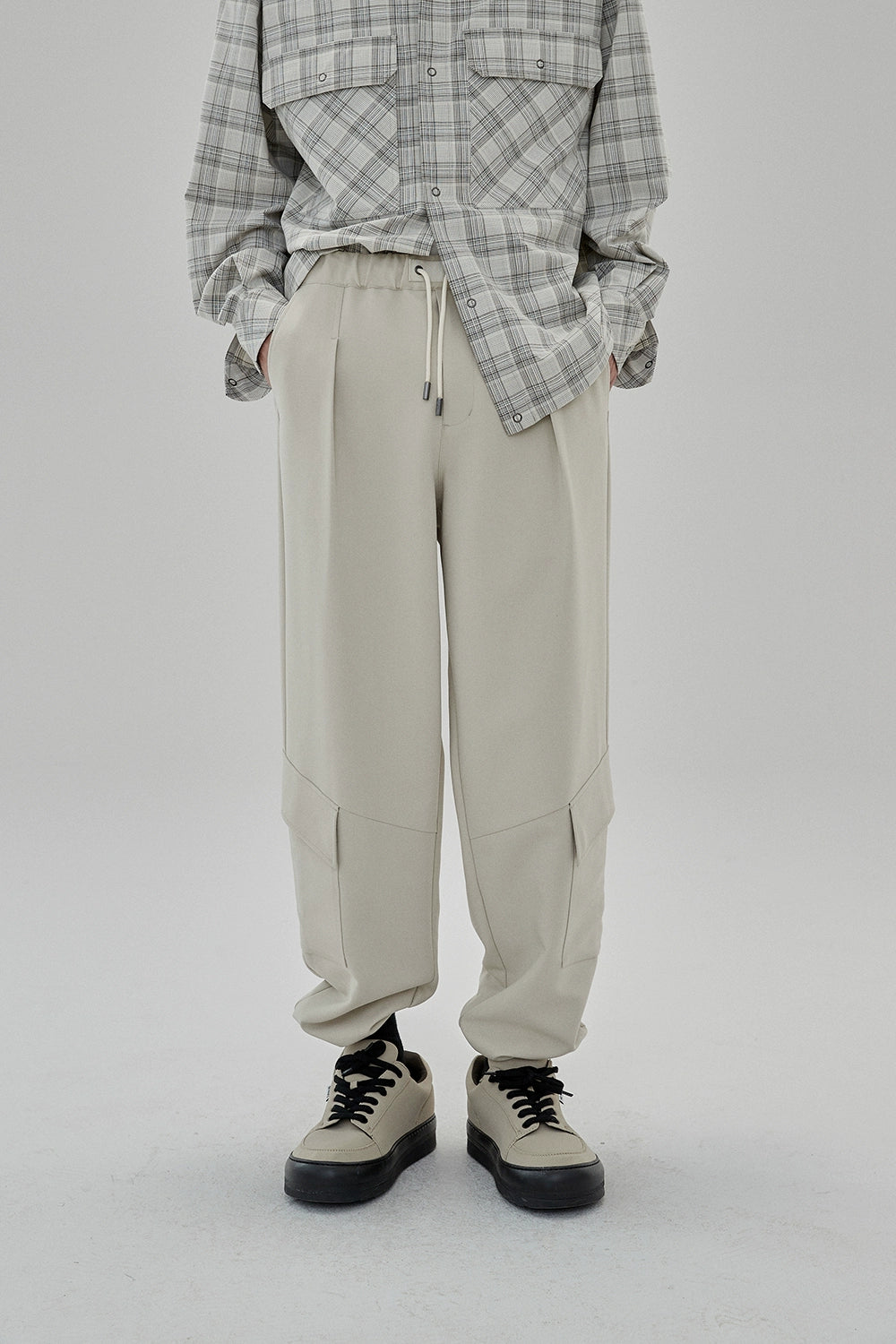 Draping Drawstring Cargo Pants
