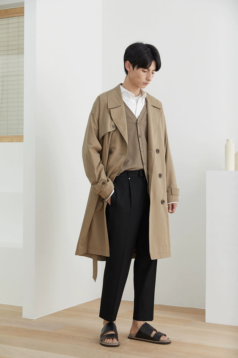 Elastic Waist Wide-leg Cropped Pants