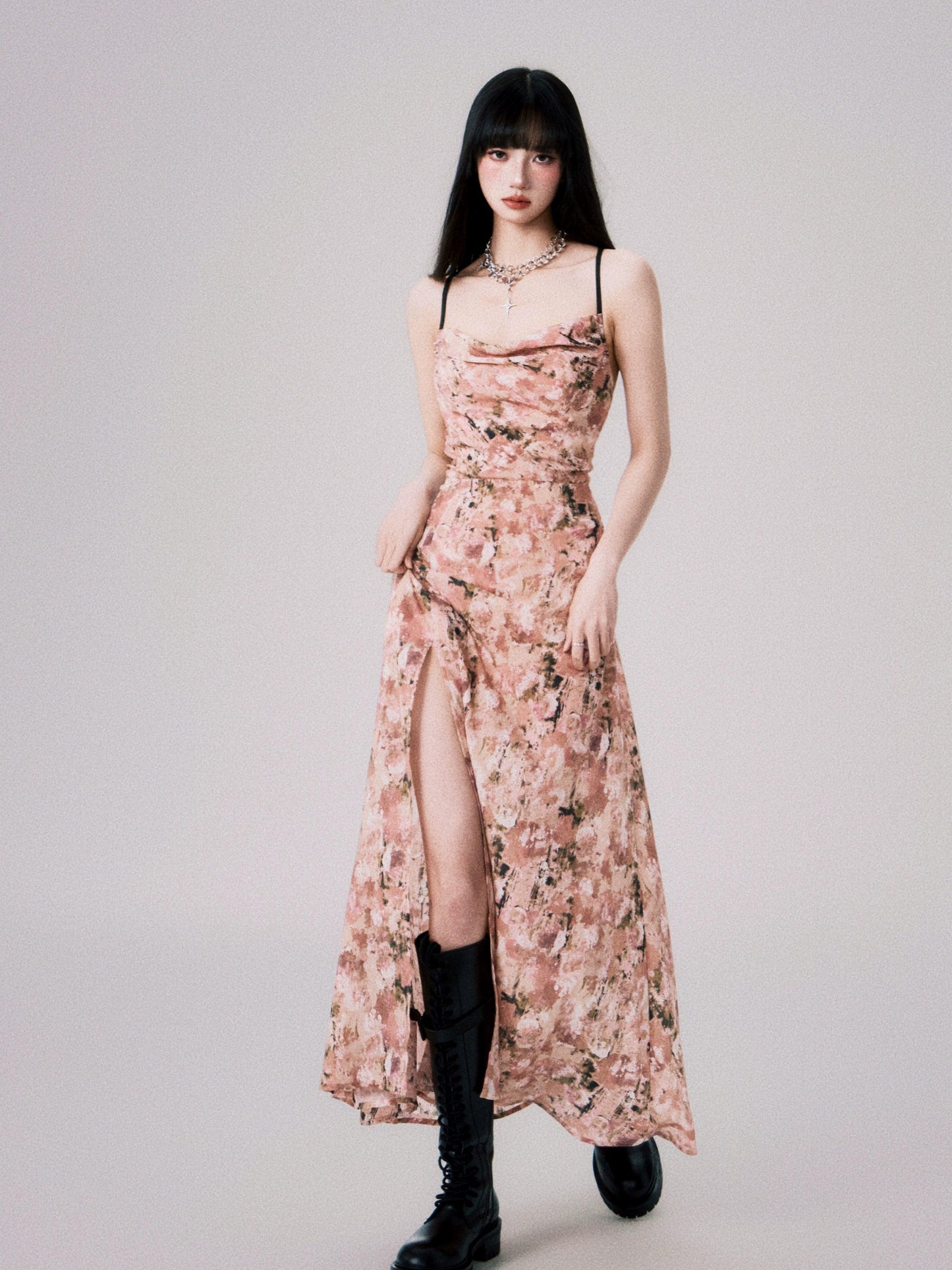 Luluswings Cowl Neck Maxi Dress - Romantic Evening Gown