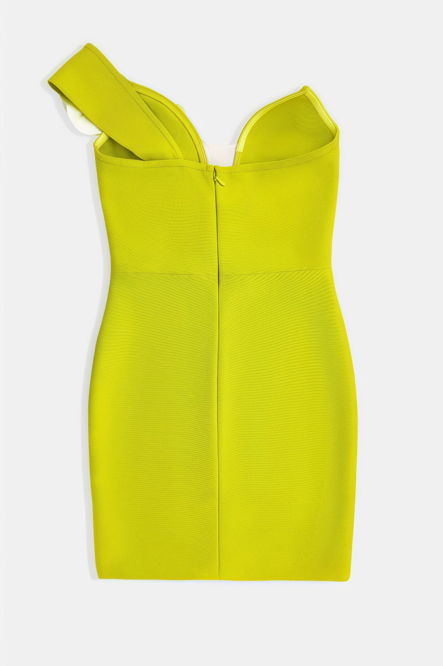 Leifea Green Shoulder 3d Mini Dress