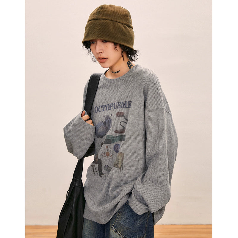 Octopusme Oversized Graphic Sweatershirt