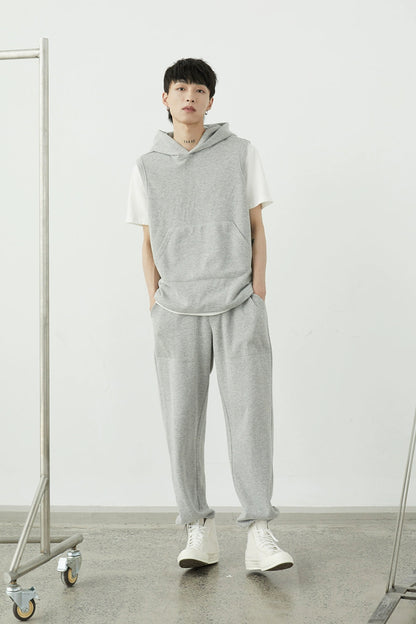 Drawstring Wide-leg Athletic Pants