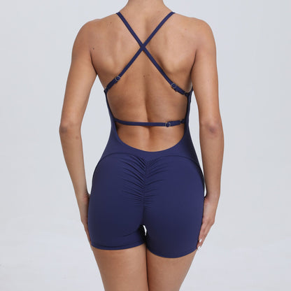 Peach Hip Raise Beauty Back Yoga Jumpsuit Outdoor Running Tight Sports Quick Drying Workout Clothes