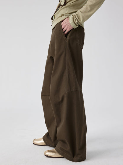 Wide Leg Brown Flared Pants