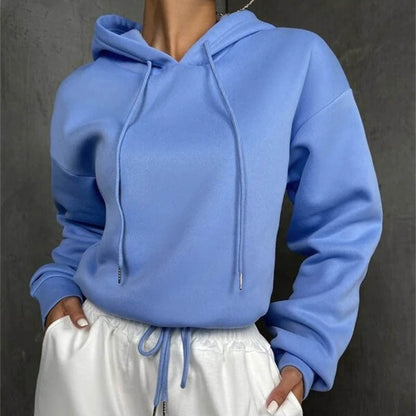 Autumn Clothing Pullover Sweatshirt Top Hooded Loose Sweatshirt